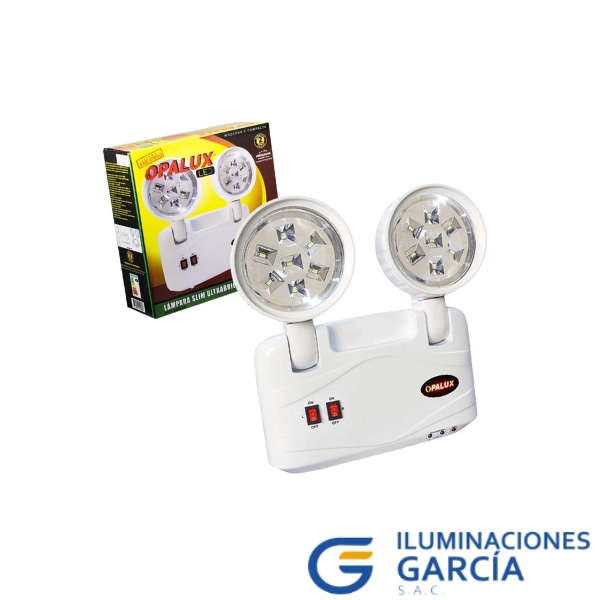 ILUMINACIONES GARCÍA SAC (45) LUZ DE EMERGENCIA 8HRS 9101.220LED 14 LED - OPALUX - Imagen 1