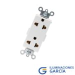 TOMACORRIENTE  UNIVERSAL DOBLE  EMPOTRABLE DECORA 15A/ 16A L/T 250V BLANCO - LEVITON