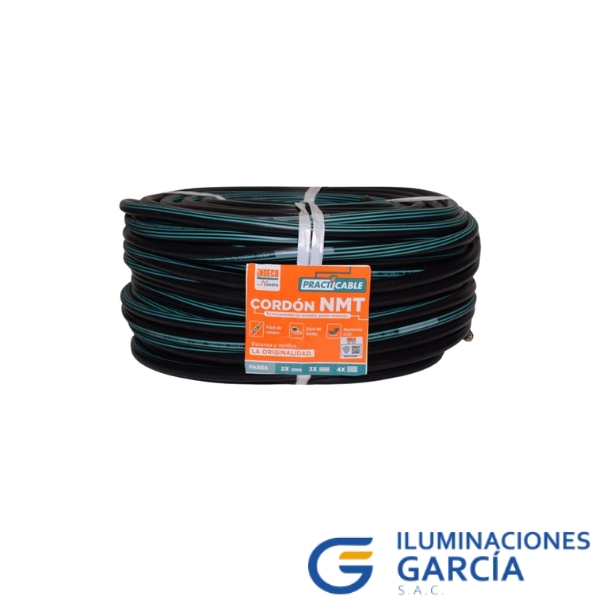 ILUMINACIONES GARCÍA SAC (71) CONDUCTOR ELÉCTRICO VULCANIZADO NMT 3X12AWG 500V - INDECO - Imagen 1