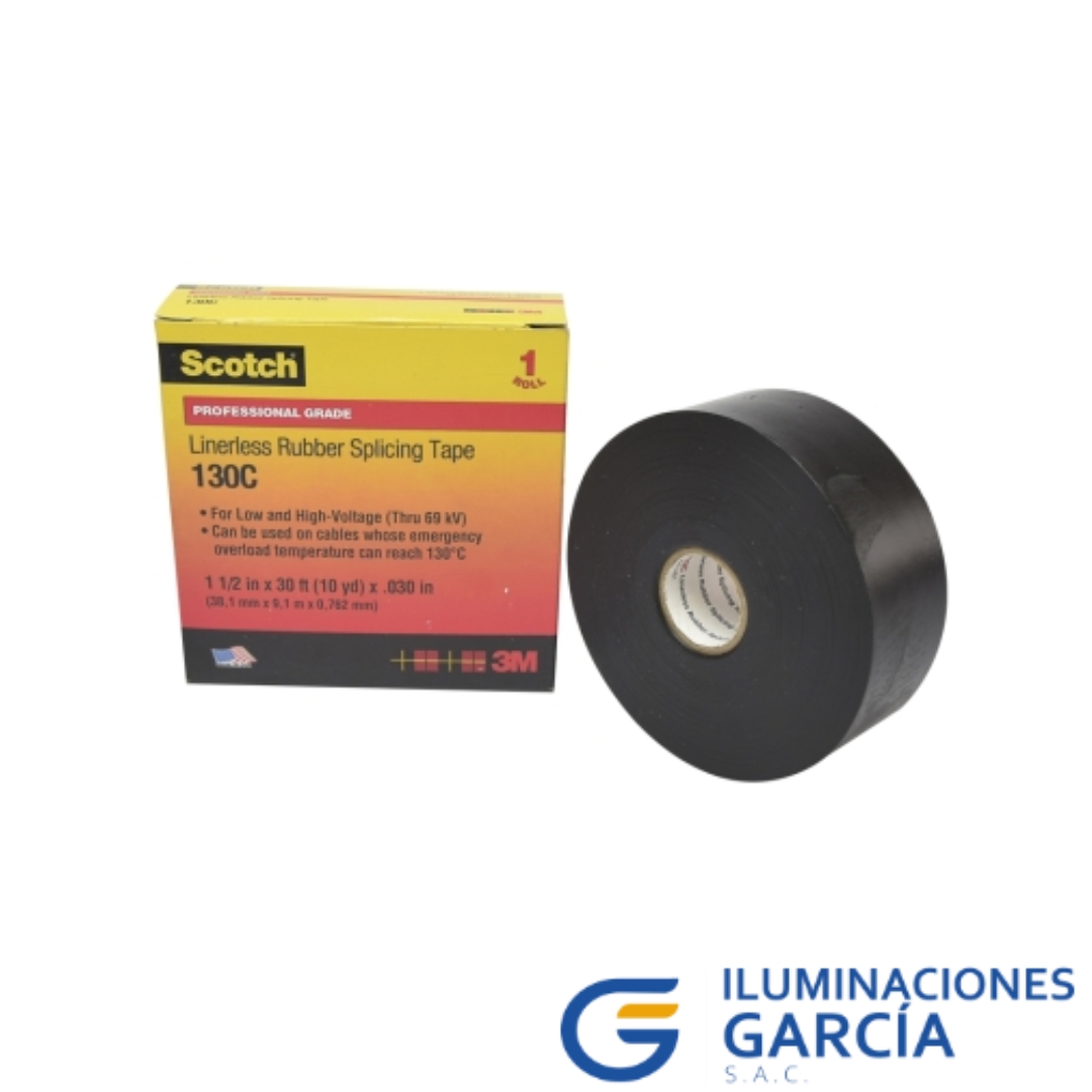 ILUMINACIONES GARCÍA SAC. (8) CINTA AISLANTE AUTOFUNDENTE SCOTCH 130C 1 1/2¨ x9.15mts 69kV - 3M - Imagen 1
