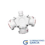 TOMA TRIPLE AEREO 32AMP 3P+T 415V ROJO 6H IP67 (DELTA BOX) - MENNEKES