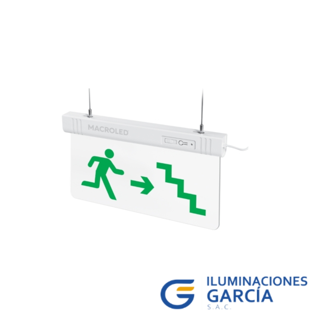 ILUMINACIONES GARCÍA SAC. - 2026-04-24T142551.342 SEÑAL DE EMERGENCIA LED CSL-ESCALERA - MACROLED - Imagen 1