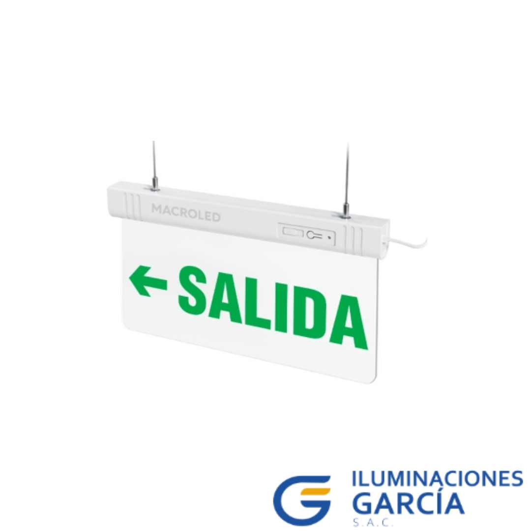 ILUMINACIONES GARCÍA SAC. - 2026-05-08T153156.467 SEÑAL DE EMERGENCIA LED CSL-SALIDA IZQUIERDA – MACROLED - Imagen 1