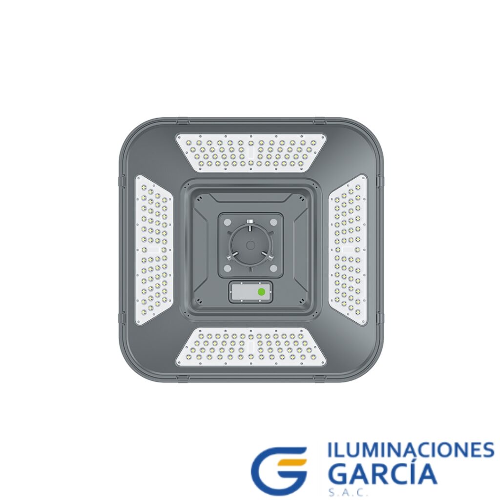 Luminaria solar tipo UFO de 50W con panel monocristalino