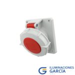 TOMA EMPOTRABLE 32AMP 3P+T 415V ROJO 6H IP67 - MENNEKES